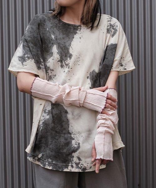 ボリス ビジャン サベリ / 硫化染め+水染めテレコレイヤード LS Tシャツ ボリス ビジャン サベリ / 硫化染め+水染めテレコレイヤード LS