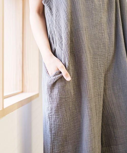 二重ガーゼ サロペット | グレー - 楊柳生地 専門店 山城 ネットショップ
