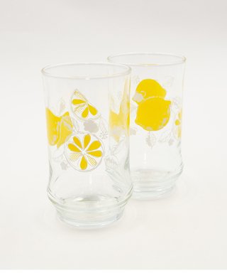 ヴィンテージ ペアグラス 檸檬 2個セットの商品画像