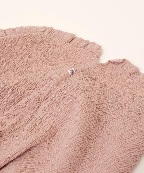 プリーツ ハイネックシャツ | スモーキーピンク - 楊柳生地 専門店