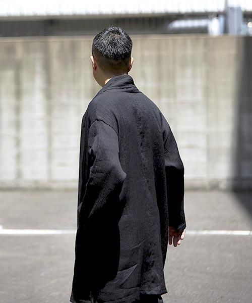 近江麻 ガウンコート | ブラック - 楊柳生地 専門店 山城 ネットショップ