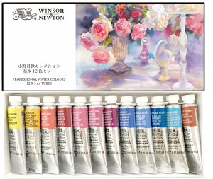 ウィンザー＆ニュートン小野月世セレクション　花12色セット　ご注文番号558 - 日貿出版社