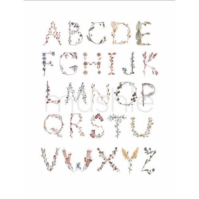 mushie アルファベットポスター ABCポスター 子供部屋