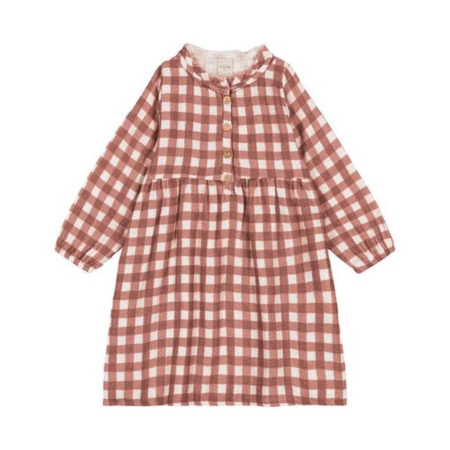 Dress Vermont Vichy Rouille Vichy (2Y,3Y) | STUDIO BOHEME PARIS