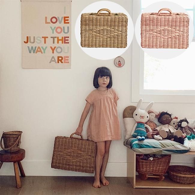 <img class='new_mark_img1' src='https://img.shop-pro.jp/img/new/icons47.gif' style='border:none;display:inline;margin:0px;padding:0px;width:auto;' />【送料無料】Toaty Trunk (Natural/Rose) by Olli Ella(オリエラ)