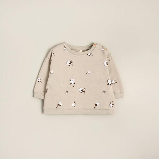 <img class='new_mark_img1' src='https://img.shop-pro.jp/img/new/icons57.gif' style='border:none;display:inline;margin:0px;padding:0px;width:auto;' />̵Cotton Field Sweatshirt (6-12M,1-2Y,2-3Y,3-4Y) by Organic Zoo OZAW23