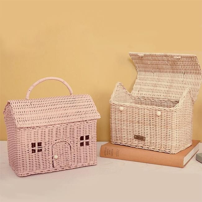 <img class='new_mark_img1' src='https://img.shop-pro.jp/img/new/icons6.gif' style='border:none;display:inline;margin:0px;padding:0px;width:auto;' />【送料無料】CASA CLUTCH (Rose/Straw) by Olli Ella(オリエラ)