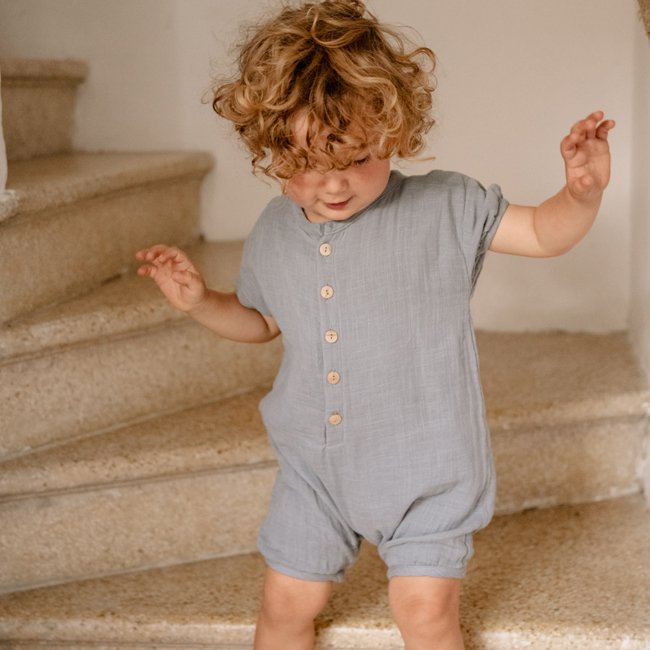 Romper Bebecito (Grey Blue) by Studio Boheme Paris - スタジオボエムパリ SS23