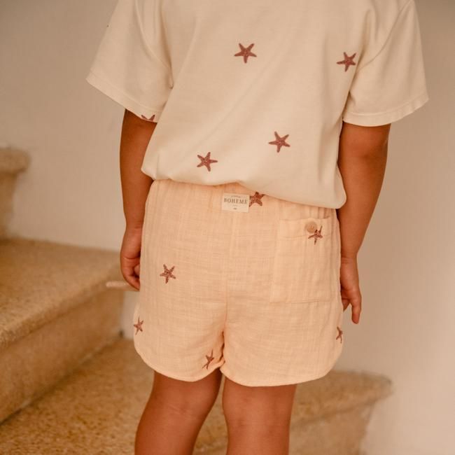 <img class='new_mark_img1' src='https://img.shop-pro.jp/img/new/icons20.gif' style='border:none;display:inline;margin:0px;padding:0px;width:auto;' />【SALE50%off】【送料無料】Shorts Georgette (Light Pink/Starfish) (18M~3Y) by Studio Boheme Paris
