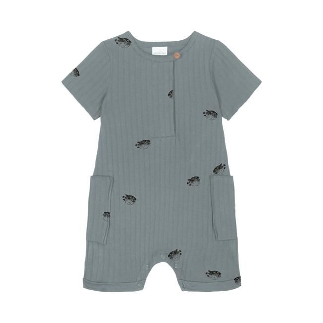 <img class='new_mark_img1' src='https://img.shop-pro.jp/img/new/icons20.gif' style='border:none;display:inline;margin:0px;padding:0px;width:auto;' />【SALE50%off】【送料無料】Jumpsuit Aime (GreyBlue/Puffer Fish ) (3M~12M) by Studio Boheme Paris