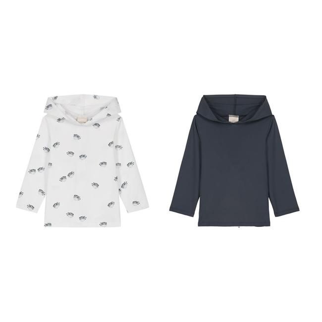 <img class='new_mark_img1' src='https://img.shop-pro.jp/img/new/icons20.gif' style='border:none;display:inline;margin:0px;padding:0px;width:auto;' />【SALE50%off】【送料無料】UPF50+ Anti UV T-shirt Janeiro (GreyBlue/Off White)(6m-2y) by Studio Boheme Paris