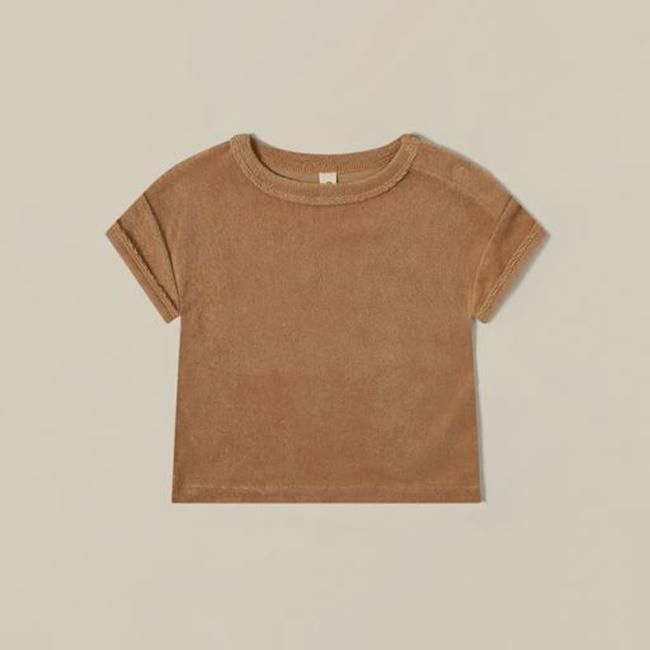 <img class='new_mark_img1' src='https://img.shop-pro.jp/img/new/icons58.gif' style='border:none;display:inline;margin:0px;padding:0px;width:auto;' />【再販予約/4月第1週入荷】【送料無料】Gold Terry Boxy T-Shirt (0-6m/6-12m/1-2y/2-3y) by organic zoo OZSS23