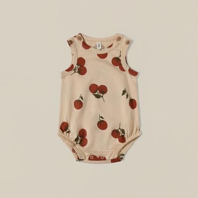 <img class='new_mark_img1' src='https://img.shop-pro.jp/img/new/icons14.gif' style='border:none;display:inline;margin:0px;padding:0px;width:auto;' />【送料無料】Tomato Sleeveless Bodysuit (0-3m/3-6m/6-12m) by organic zoo OZSS23