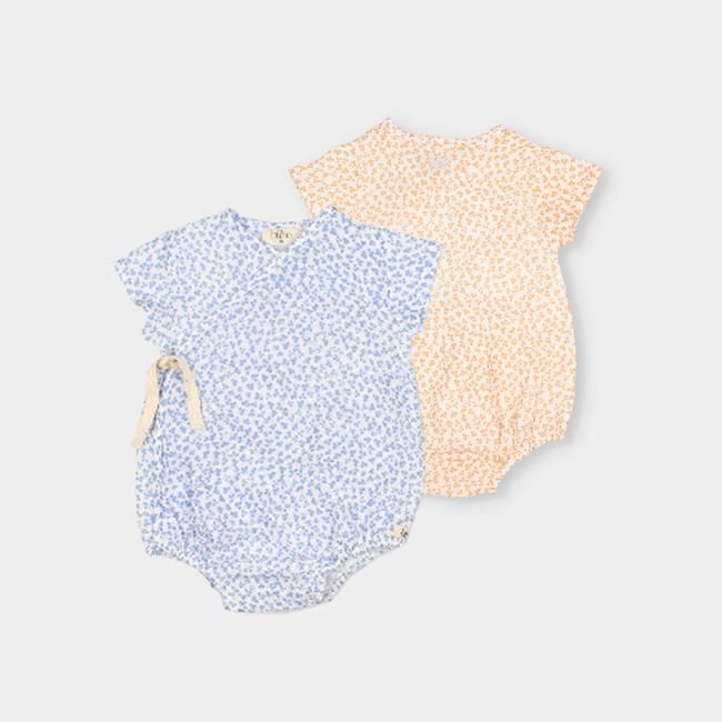 <img class='new_mark_img1' src='https://img.shop-pro.jp/img/new/icons20.gif' style='border:none;display:inline;margin:0px;padding:0px;width:auto;' />SALE50%OFF̵ۡClover Romper (Caramel/Blue) (1m/3m/6m/12m) by Búho Barcelona