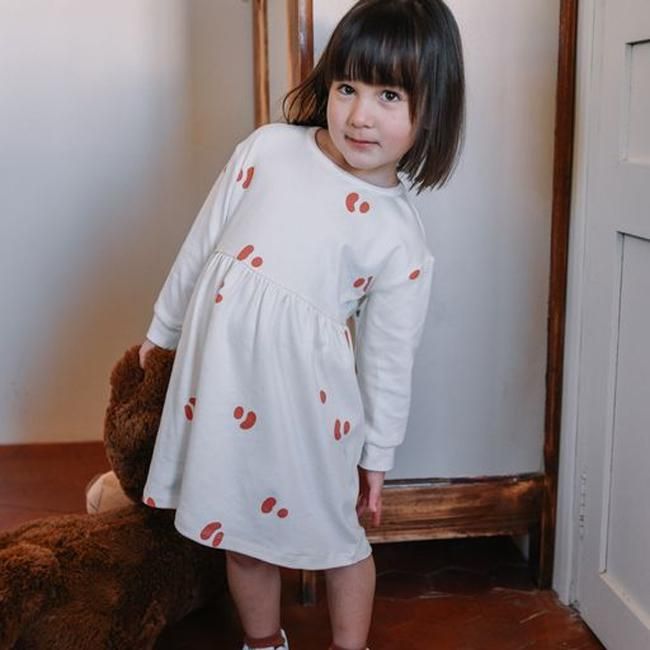 <img class='new_mark_img1' src='https://img.shop-pro.jp/img/new/icons14.gif' style='border:none;display:inline;margin:0px;padding:0px;width:auto;' />【送料無料】Dress Hoy Ecru Dots (2Y,3Y) by STUDIO BOHEME PARIS
