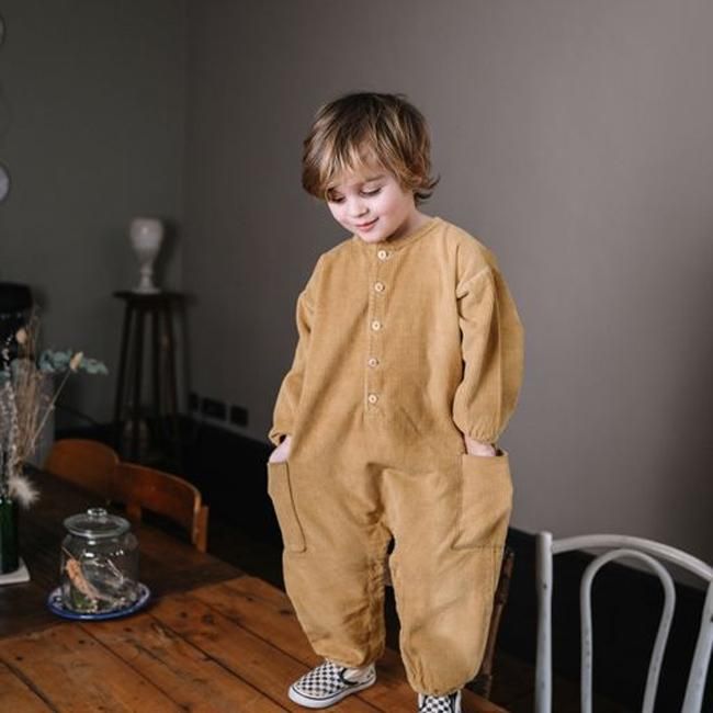 <img class='new_mark_img1' src='https://img.shop-pro.jp/img/new/icons47.gif' style='border:none;display:inline;margin:0px;padding:0px;width:auto;' />̵Jumpsuit Big Papi Corderoy Bronze (12M,2Y) by STUDIO BOHEME PARIS