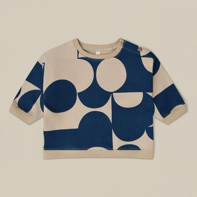 <img class='new_mark_img1' src='https://img.shop-pro.jp/img/new/icons47.gif' style='border:none;display:inline;margin:0px;padding:0px;width:auto;' />【送料無料】Azulejos Sweatshirt (6-12M,1-2Y,2-3Y,3-4Y) by organic zoo OZAW23