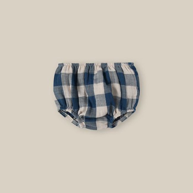 ̵Pottery Blue Gingham Shortie (3-6M, 6-12M,1-2Y) by organic zoo