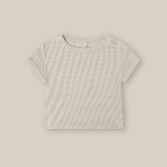 ̵Ceramic White Waffle Boxy T-Shirt  (6-12M, 1-2Y,2-3Y,3-4Y) by organic zoo OZSS24