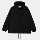 Carhartt WIP(カーハート)Hooded Coach Jacket Black<img class='new_mark_img2' src='https://img.shop-pro.jp/img/new/icons61.gif' style='border:none;display:inline;margin:0px;padding:0px;width:auto;' />