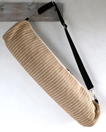 ヨガバッグ(ヨガマットケース)  手織ジュート麻生地  ジョセリンデザイン ナチュラル