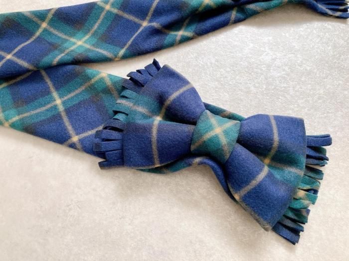 確認用♡No.198♡フリースマフラー♡青系♡おまけリボン♡ハンドメイド♡ 確認用♡No.198♡フリースマフラー♡青系♡おまけリボン