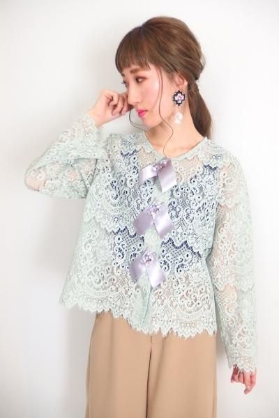 EPOCA - みぃちゃんさま窓口　EPOCA ボーダー　　&amp;　　レースカーデガン レース編みカーディガン【前後2WAY】（ニット/セーター） | THE