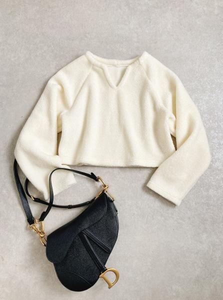 ＊OUR＊洗えるあったかプルオーバー［オフホワイト］ ボアニットプルオーバー（オフホワイト） - 大人フェミニン