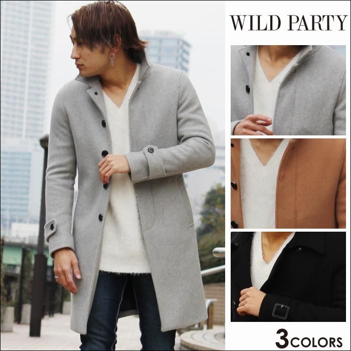 WILD PARTY(ワイルドパーティー)メルトンステンカラーコート全3色