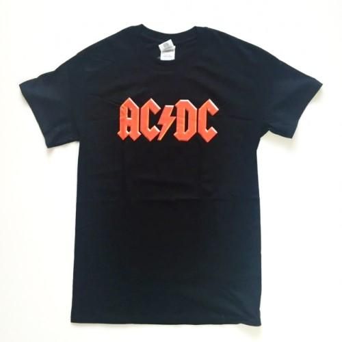 バンドt ロックt Ac Dc レッドロゴ ブラック Tシャツ