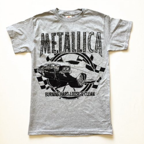 METALLICA メタリカ BURNING グレー Tシャツ バンドT