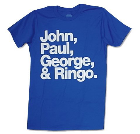 The Beatles ビートルズ John Paul George Ringo ブルー Tシャツ バンドt