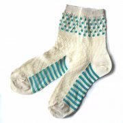 Women's Crochet Dots and Stripes Socks
