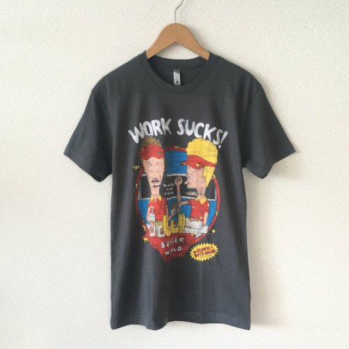 BEAVIS u0026 BUTT-HEAD /ビーバス＆バットヘッド WORK SUCKS! Tシャツ