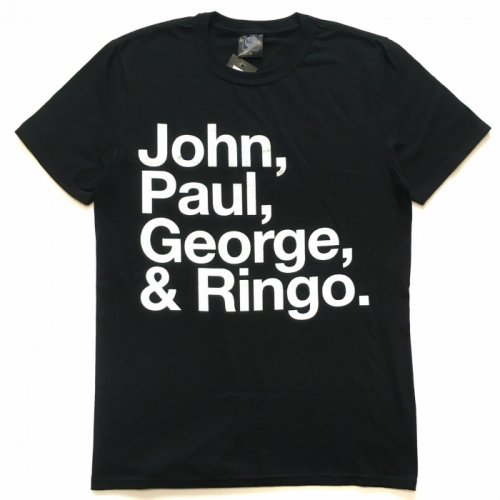 The Beatles ビートルズ John Paul George Ringo ブラック Tシャツ バンドt