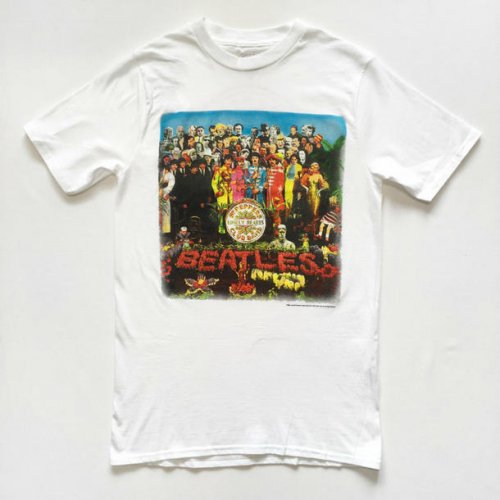 The Beatles ビートルズ Sgt Peppers ヴィンテージプリント ホワイト T ...