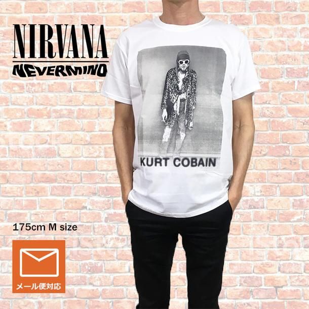 Nirvana ニルバーナ Listen To Cobain カート コバーン イラスト ホワイト Tシャツ