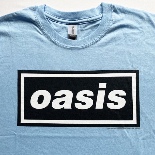 OASIS オアシス ロゴ ブルー Tシャツ - バンドTシャツ ロックTシャツ