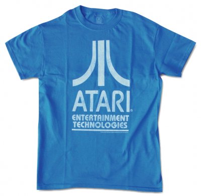 Atari アタリ クラシック ロゴ ブルー Tシャツ バンドtシャツ ロックtシャツ スタッズ ロックの名盤 通販