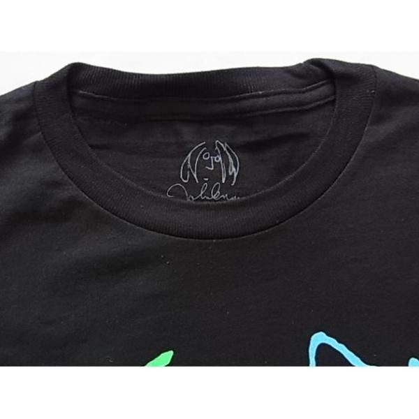 John Lennon ジョン レノン イラスト ブラック Tシャツ バンドt