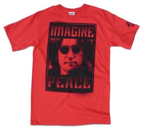 John Lennon ジョン レノン Imagine イマジン レッド Tシャツ バンドt