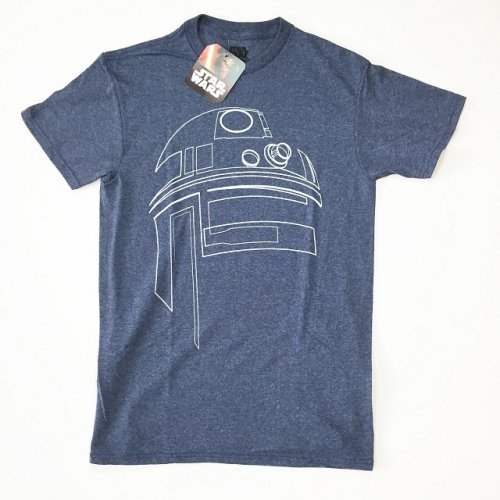 新品 ワンポイント&ビッグ バックプリント スターウォーズ R2-D2 Tシャツ