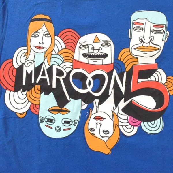 Maroon5 マルーン5 OVEREXPOSED ブルー Tシャツ バンドT