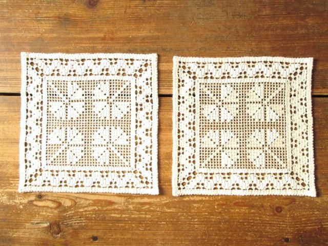 美品!ナーベルソム:No.43 クローバー・ベージュ/生成り♪ 17.5x17.5cm No1&2 - 北欧雑貨・ヴィンテージショップ 「 made in Sweden 」 ~ 北欧食器、アンティーク、インテリア、北欧デザイン商品を現地スウェーデンからご紹介するネット通販ショップです♪