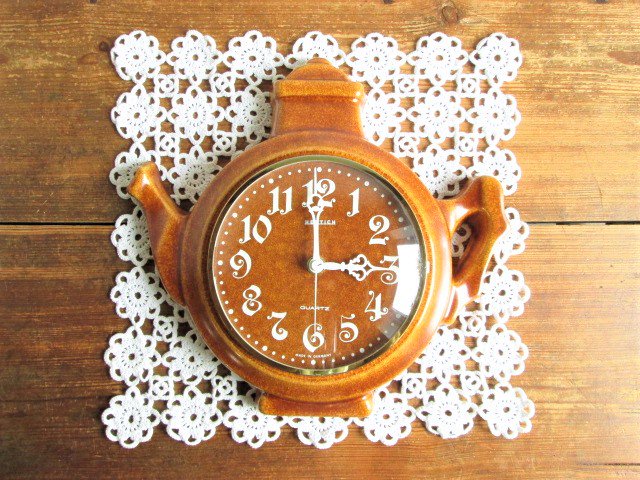 ドイツ・Hettich/ヘティッシュ社：陶器製ウォールクロック/壁掛け時計