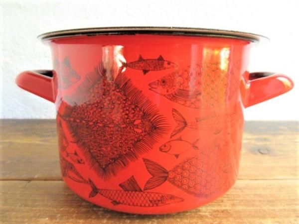 フィネル アラビア 青い花sinivuokkoホーロー両手鍋 フィネルアラビア