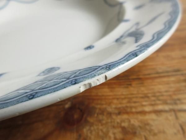 オーレスンド グスタフスベリ かもめ アンティーク 23.5cm 平皿 2枚