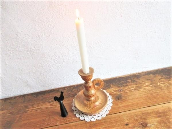 作家さんデザイン☆北欧デザインの木製キャンドルスタンド♪ 洋ナシ