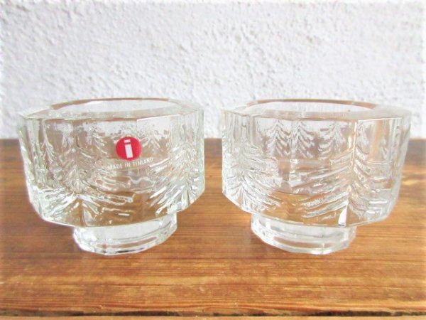 iittala/イッタラ社：Kuusi/クーシ キャンドルホルダー☆ H5㎝ No1+2 B