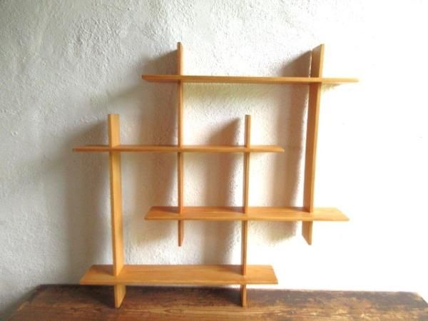 北欧ヴィンテージ　ウォールシェルフ レア・モデル！北欧ウォールシェルフ☆ ナチュラルウッド 縦・横61cm